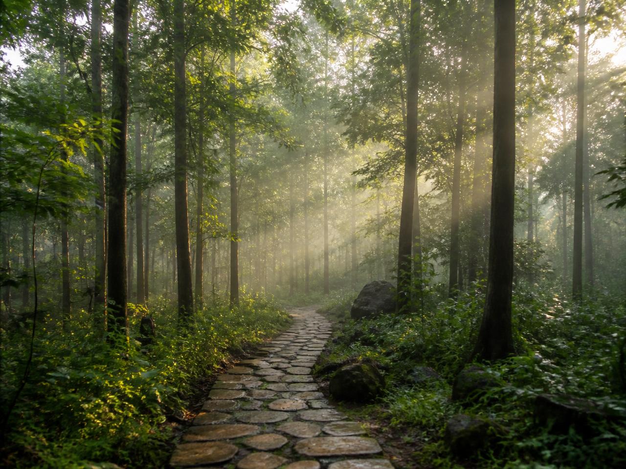 Forest trail at Ridhima Retreat